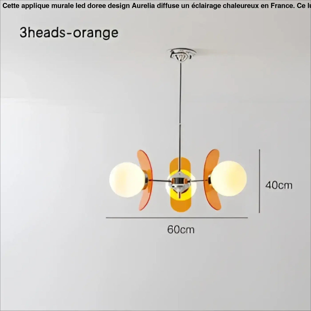 Suspension acrylique design sculptural et verre style raffiné