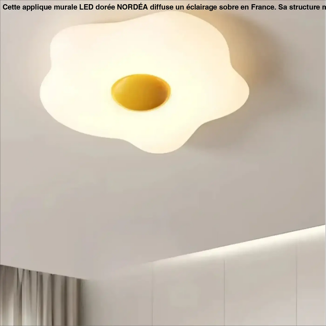 Plafonnier design œuf au plat luminaire fun et élégant