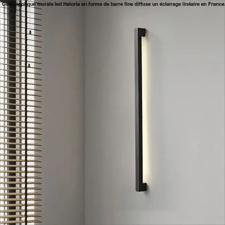 Applique Murale LED En Forme De Barre Fine Noire Design