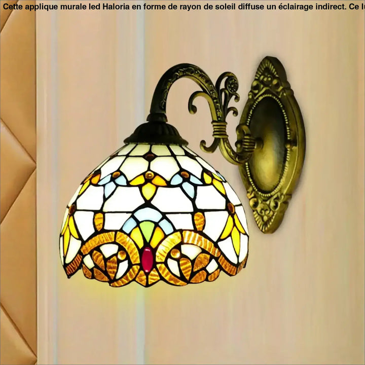 Applique Murale Style Tiffany Au Design Vintage Avec Ses Mosaïques