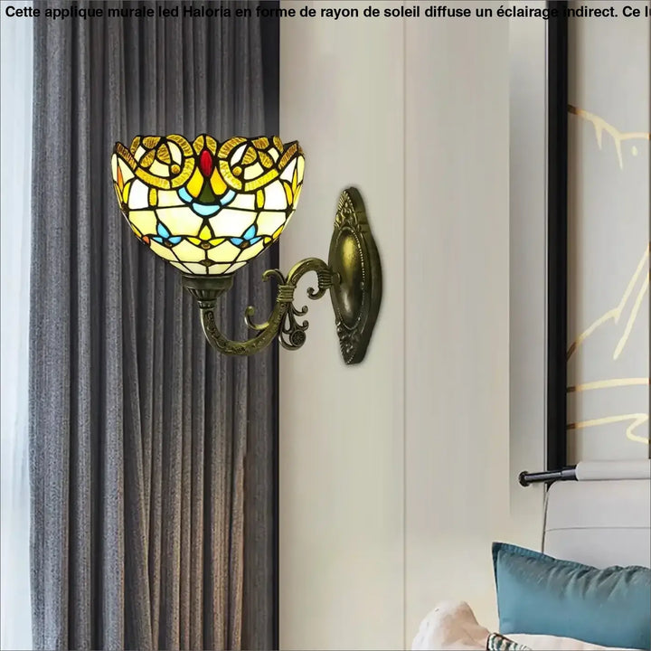 Applique Murale Style Tiffany Au Design Vintage Avec Ses Mosaïques