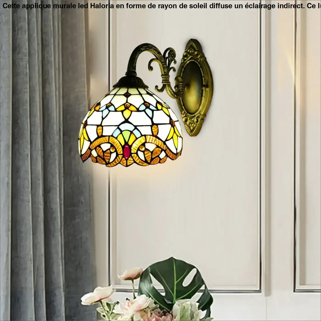Applique Murale Style Tiffany Au Design Vintage Avec Ses Mosaïques