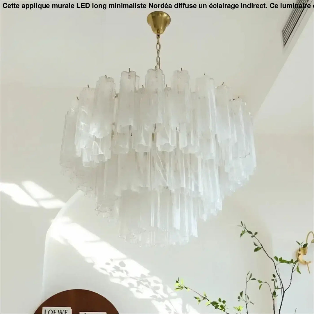 Suspension luminaire moderne avec abat-jour en verre