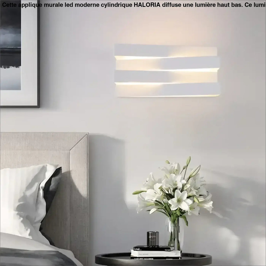 Applique Murale LED Design Moderne Noire Ou Blanche Graphique
