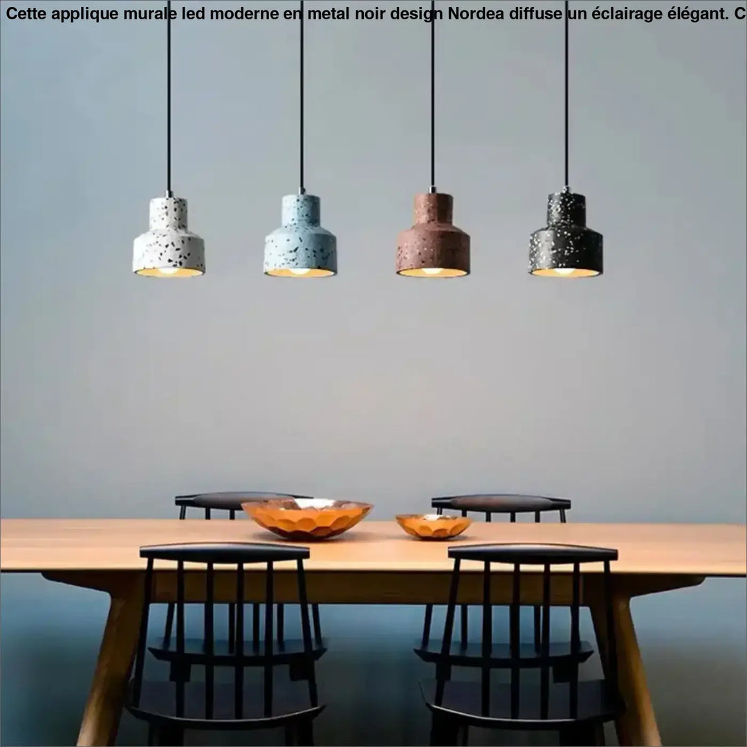 Suspension Design Terrazzo Abat Jour Cloche Couleurs Contemporaines