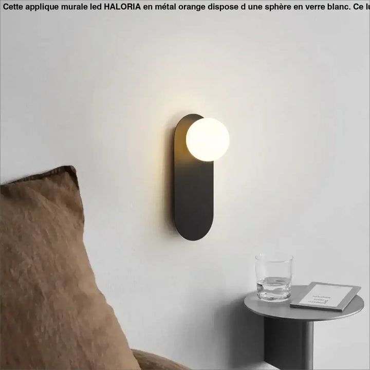 Applique Murale LED Avec Une Boule Blanche En Métal
