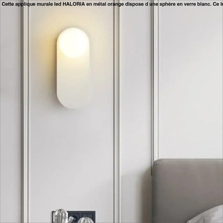 Applique Murale LED Avec Une Boule Blanche En Métal