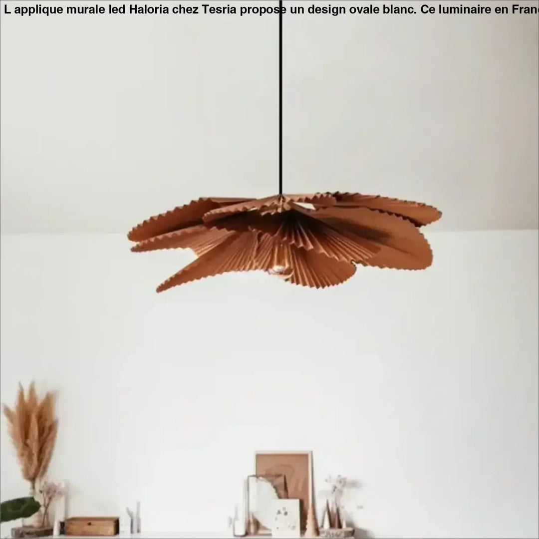Suspension Luminaire En Papier Marron Style Bohème Chic