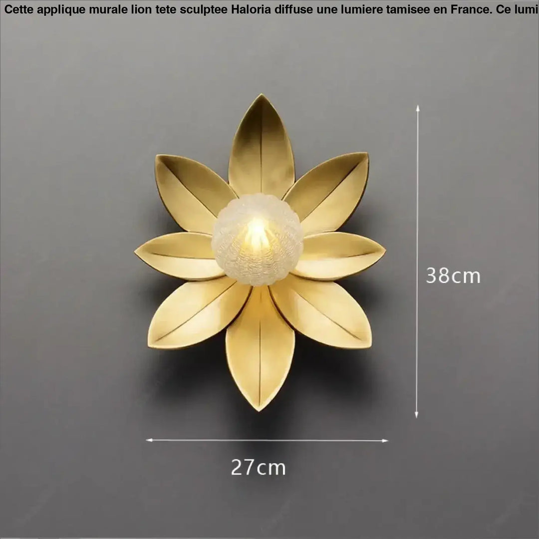 Applique murale design fleur dorée moderne chic