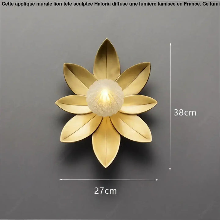 Applique murale design fleur dorée moderne chic
