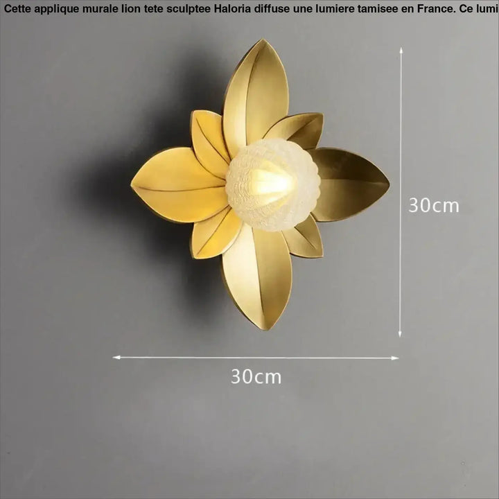 Applique murale design fleur dorée moderne chic
