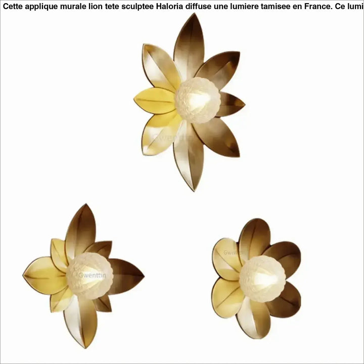 Applique murale design fleur dorée moderne chic