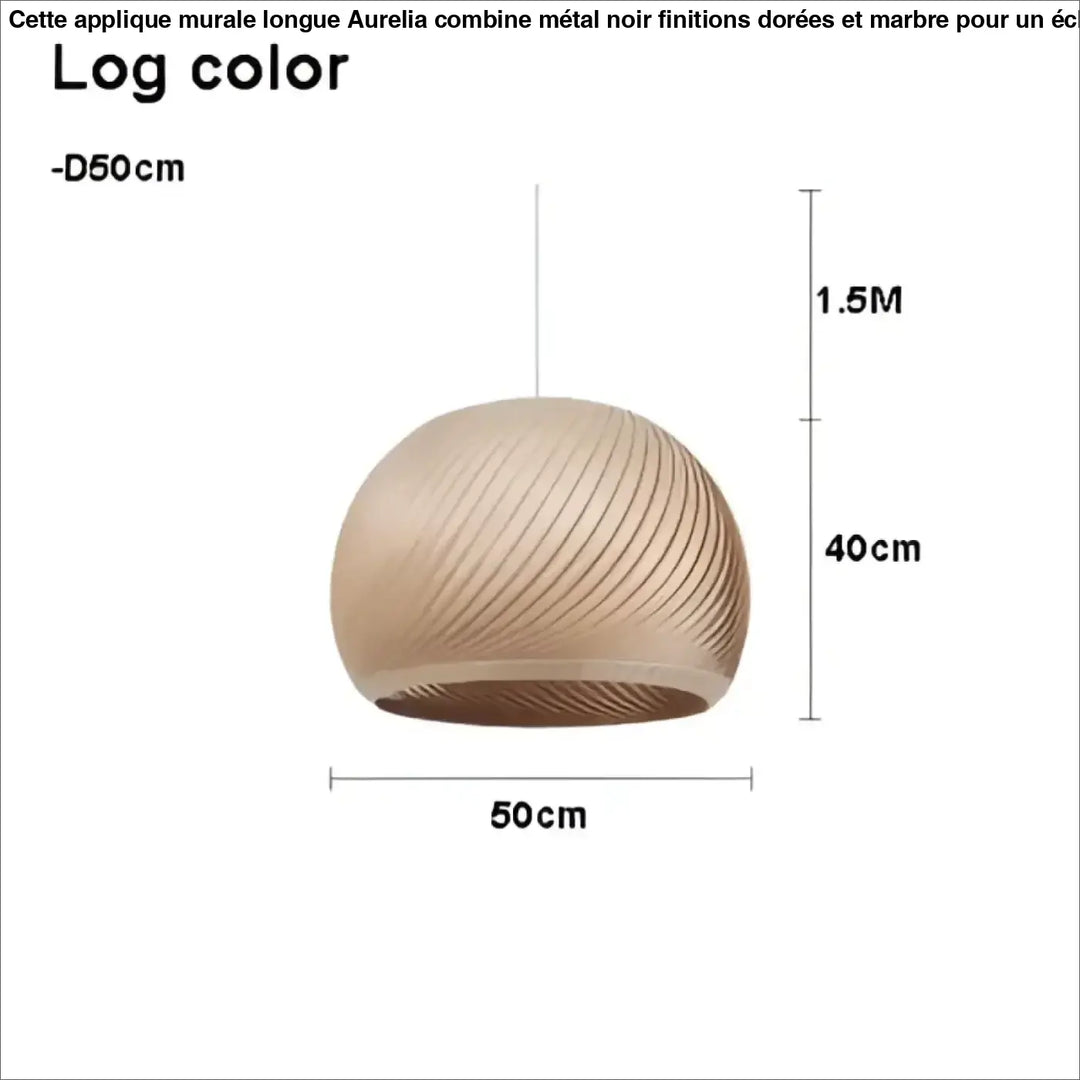 Suspension luminaire en bois clair pour ambiance cosy et naturel