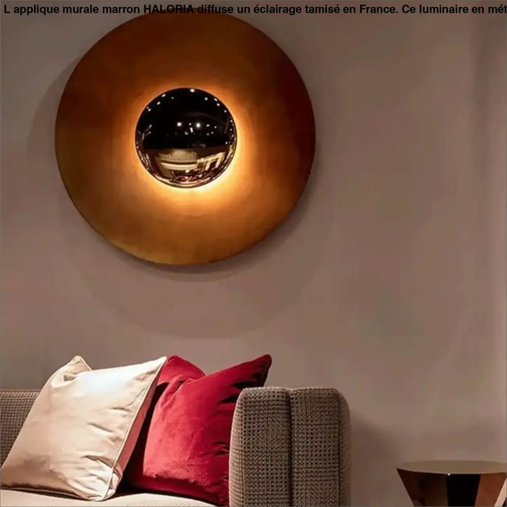Applique Murale Marron Style Éclipse Solaire