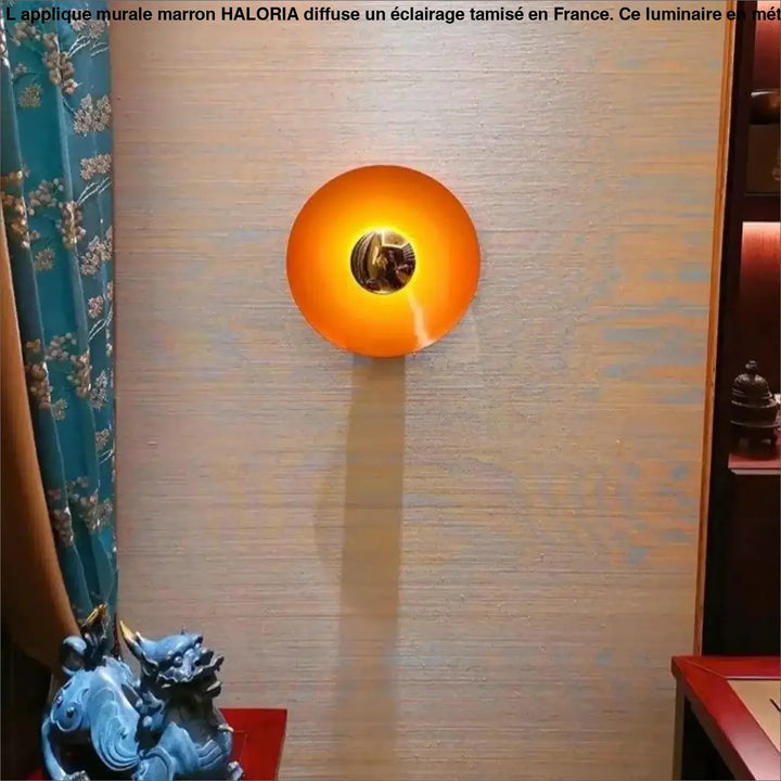 Applique Murale Marron Style Éclipse Solaire