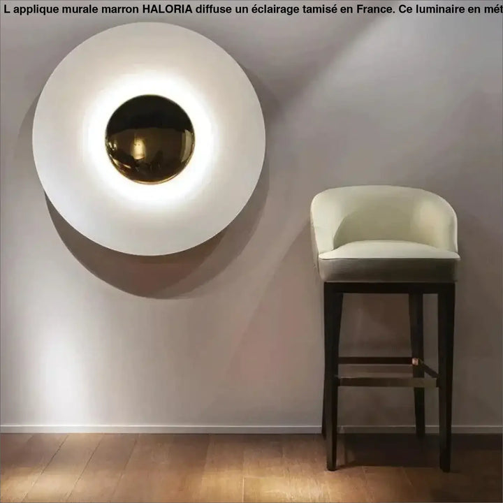 Applique Murale Marron Style Éclipse Solaire