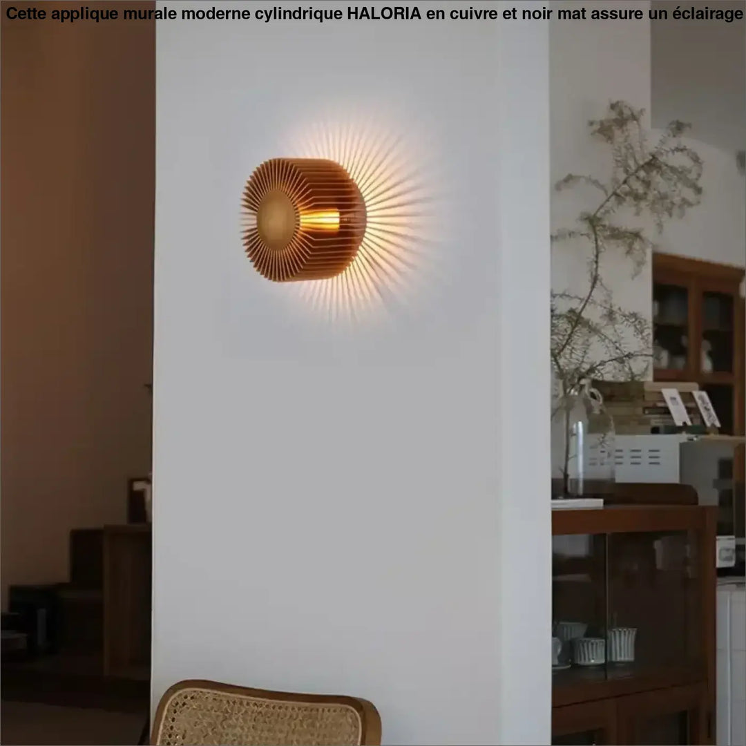 Applique Murale Design Soleil Avec Disque Central Noir

