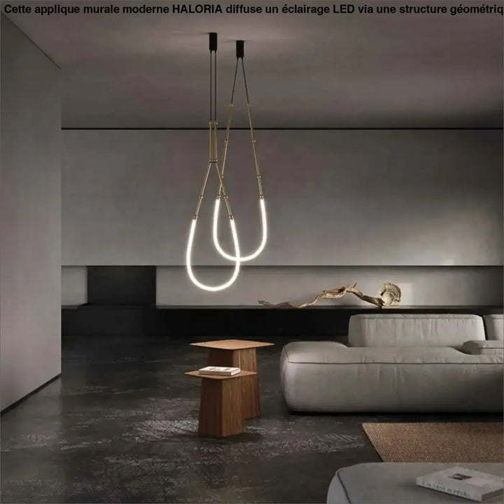 Suspension led moderne minimaliste à câbles lumineux noir