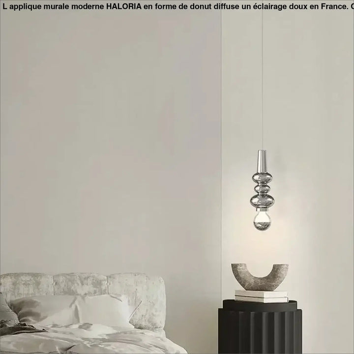 Suspension luminaire minimaliste en métal et verre contemporaine