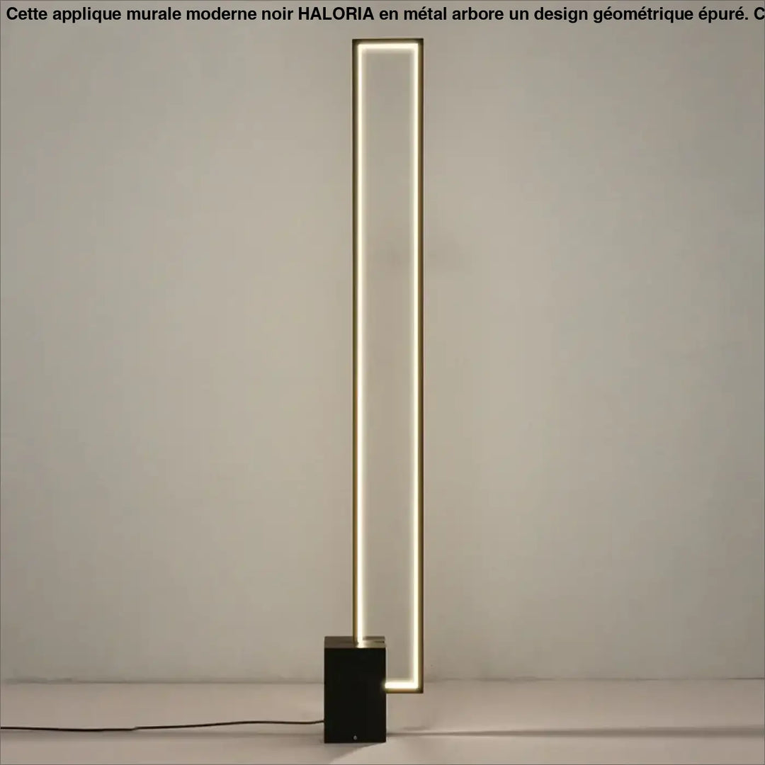 Lampadaire led design contemporain minimaliste noir moderne