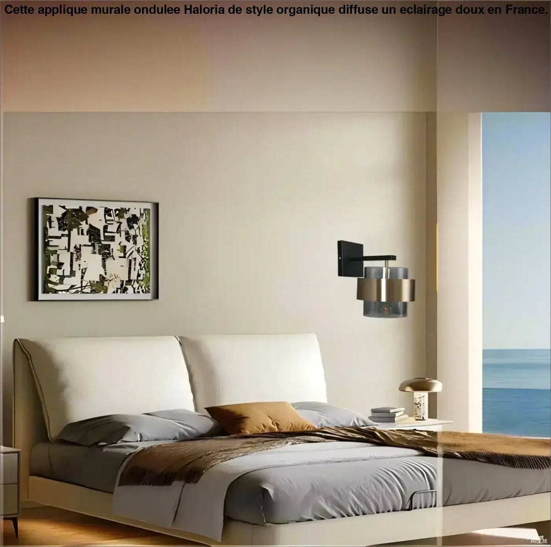 Applique murale en verre orné de laiton luxe et éclatant