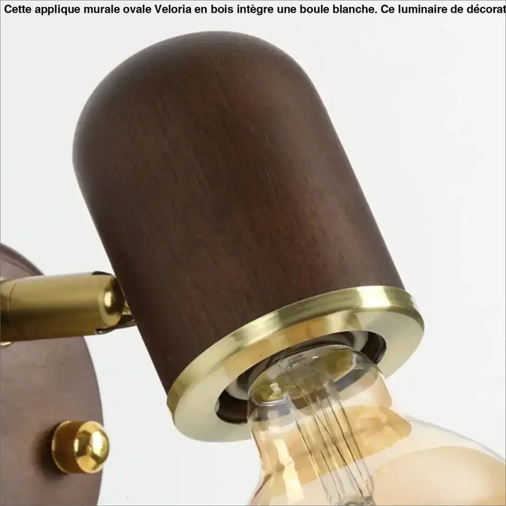 Applique murale couleur caffé avec une ampoule incandescente

