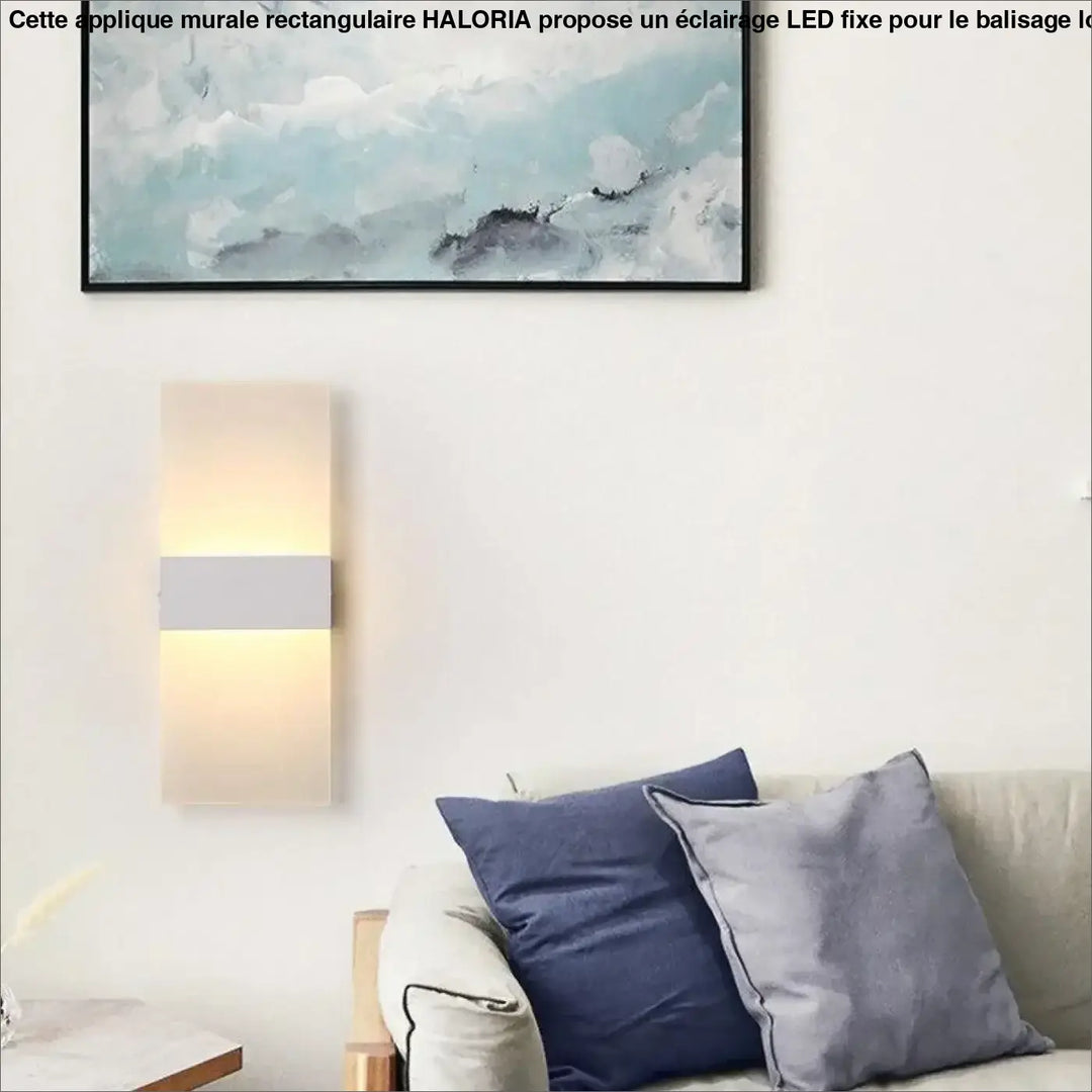 Applique Murale Rectangulaire LED Acrylique Noir Blanc