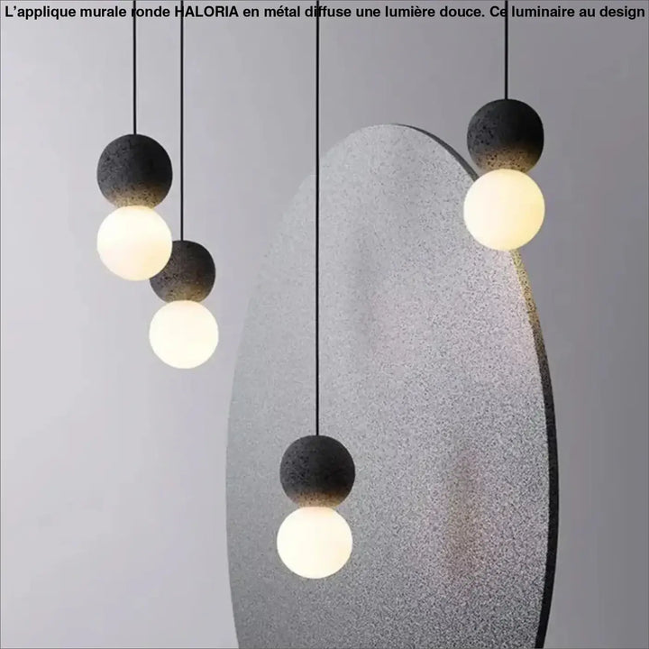 Suspension luminaire béton au design rond et élégant stylé