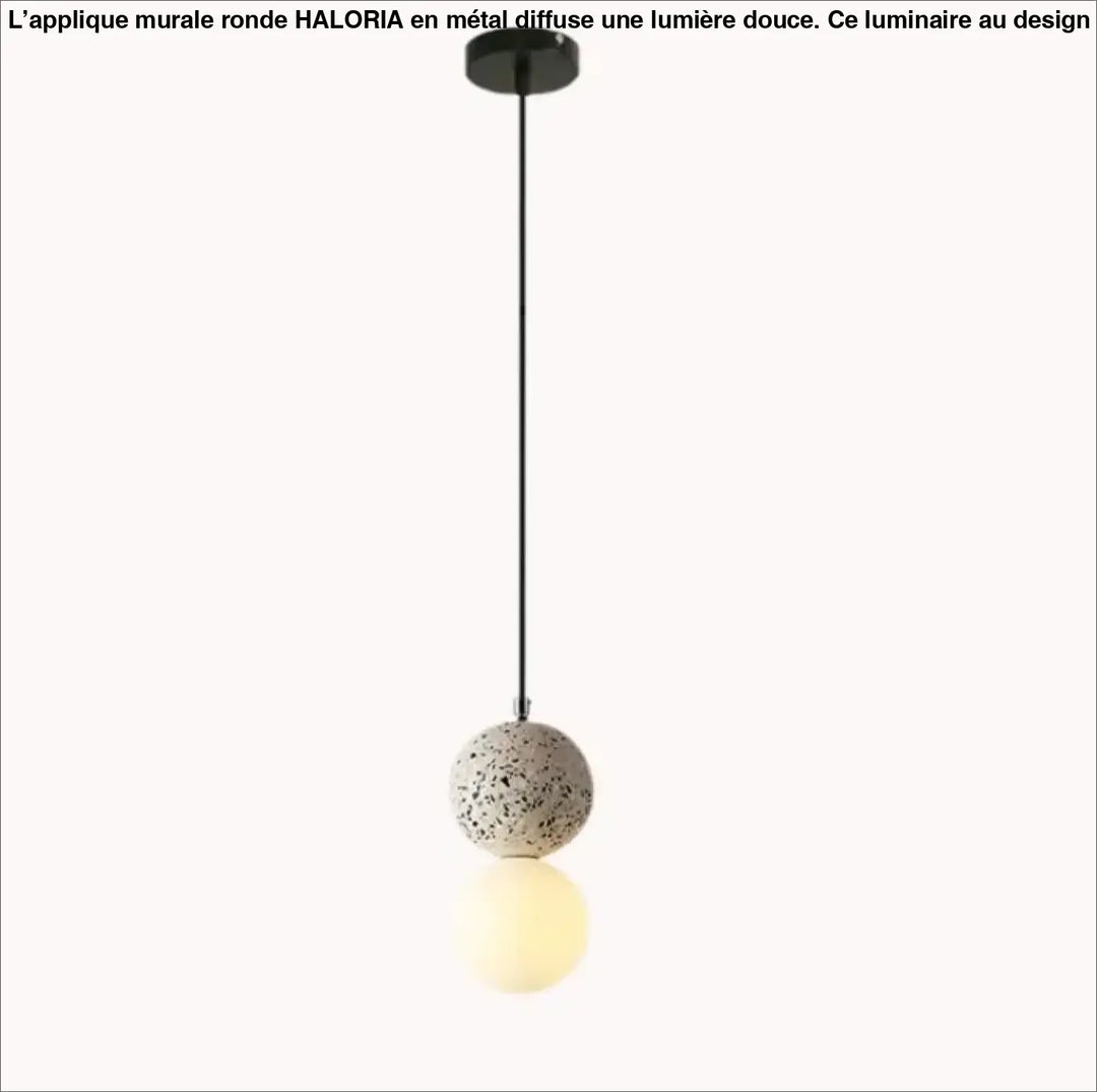Suspension luminaire béton au design rond et élégant stylé