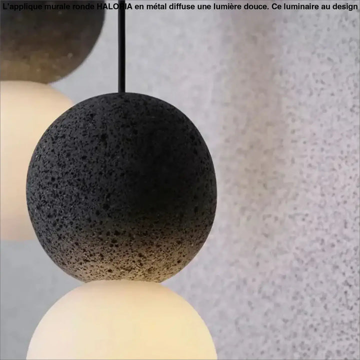 Suspension luminaire béton au design rond et élégant stylé