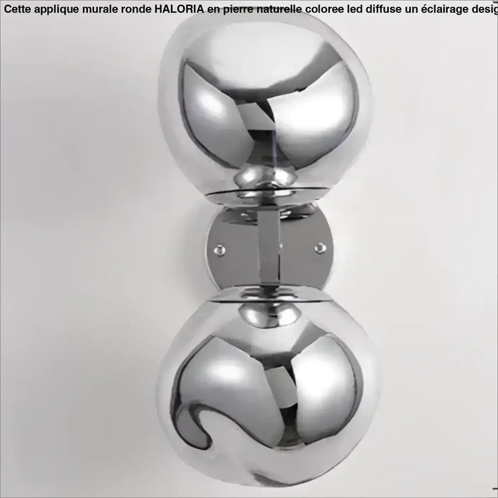 Applique Murale Double Globe En Verre Soufflé Coloré