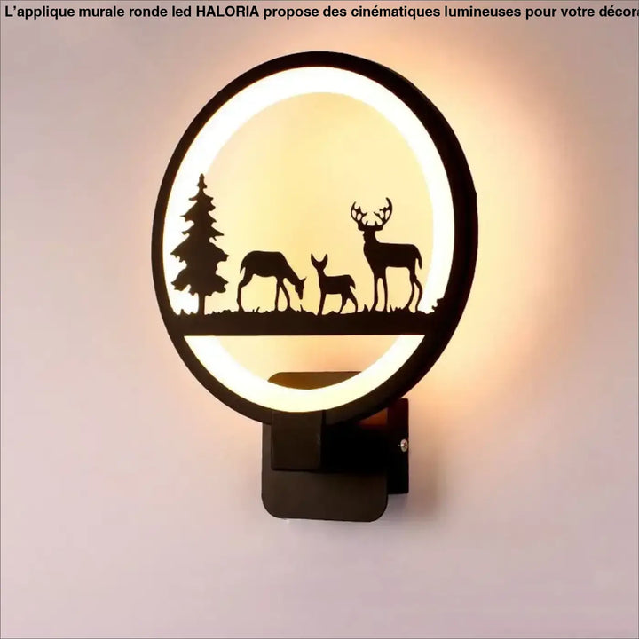 Applique murale ronde LED avec différentes cinématiques

