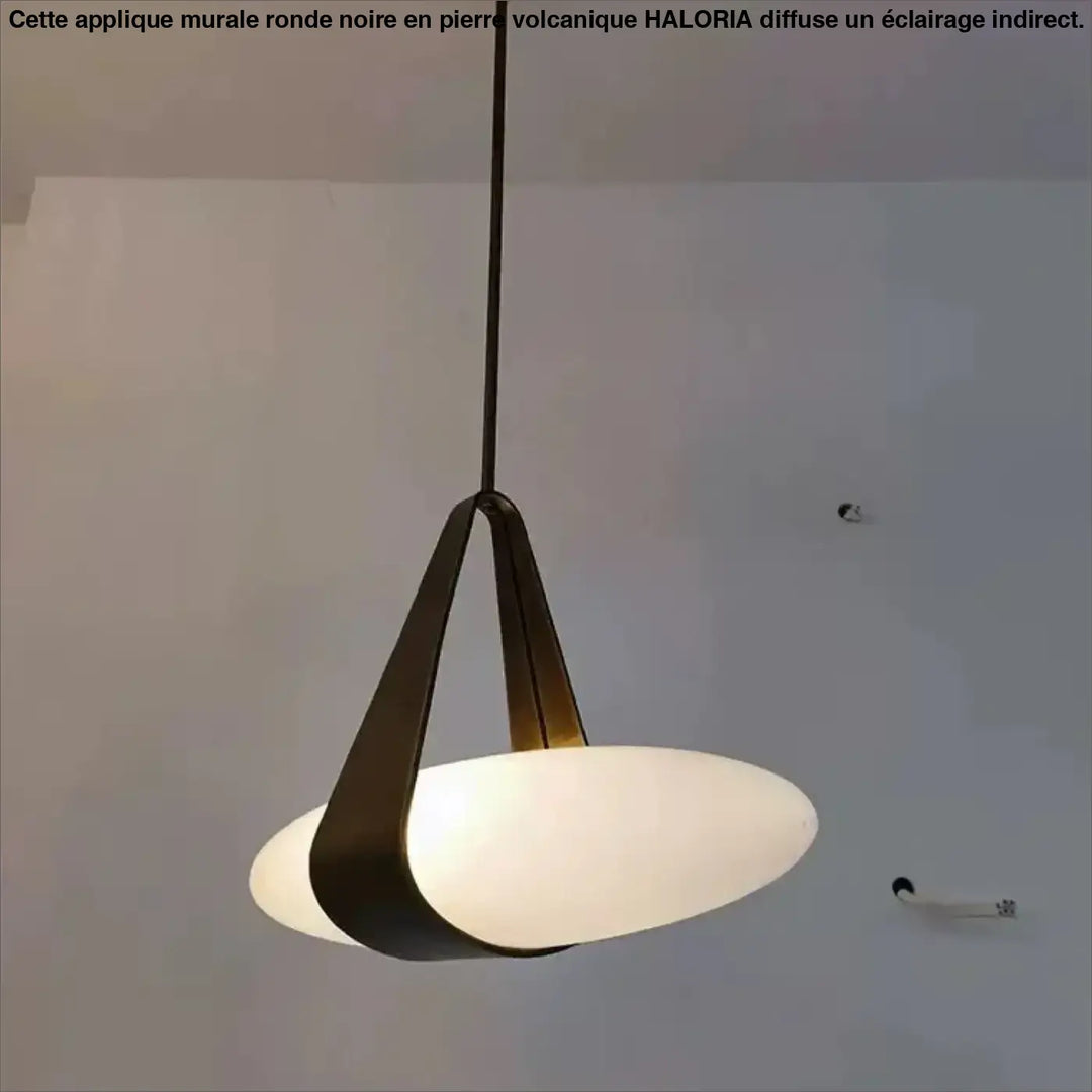 Suspension luminaire contemporaine noir en verre élégante