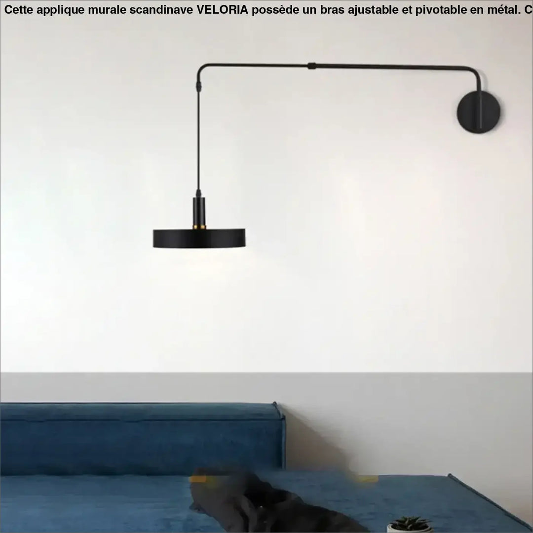 Applique murale scandinave avec bras ajustable et pivotable

