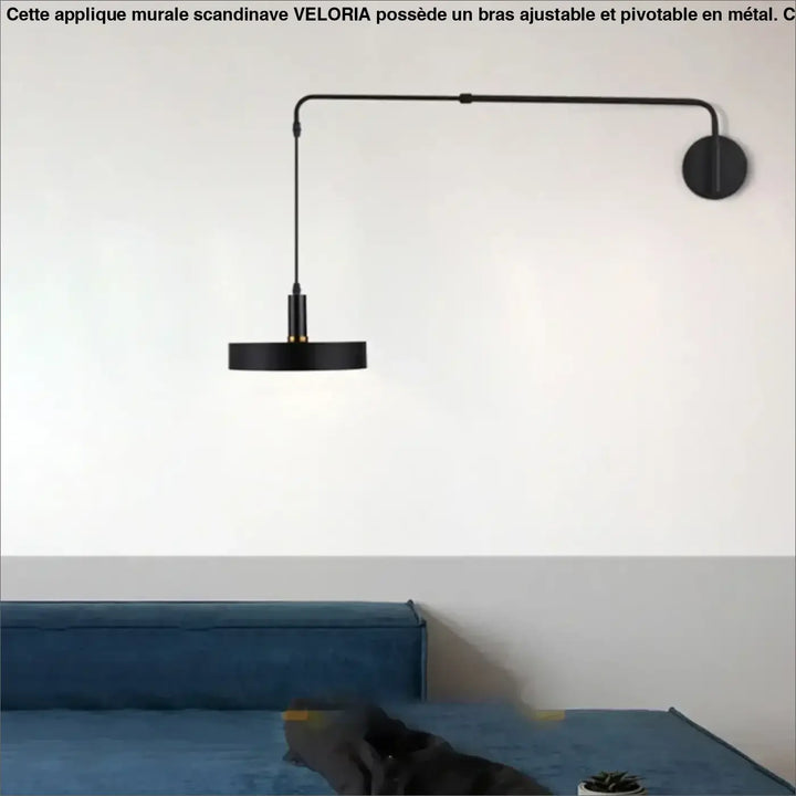 Applique murale scandinave avec bras ajustable et pivotable


