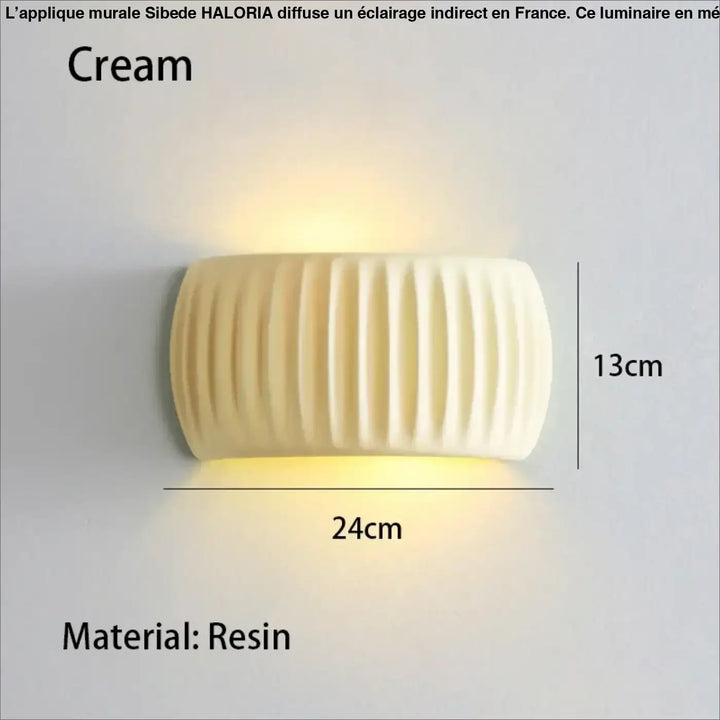 Applique murale moderne en résine crème beige lumière douce