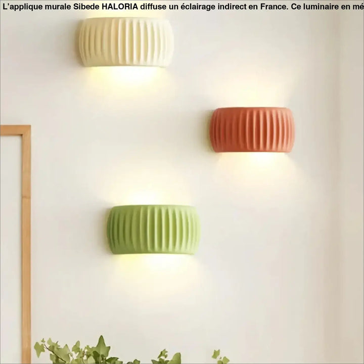 Applique murale moderne en résine crème beige lumière douce