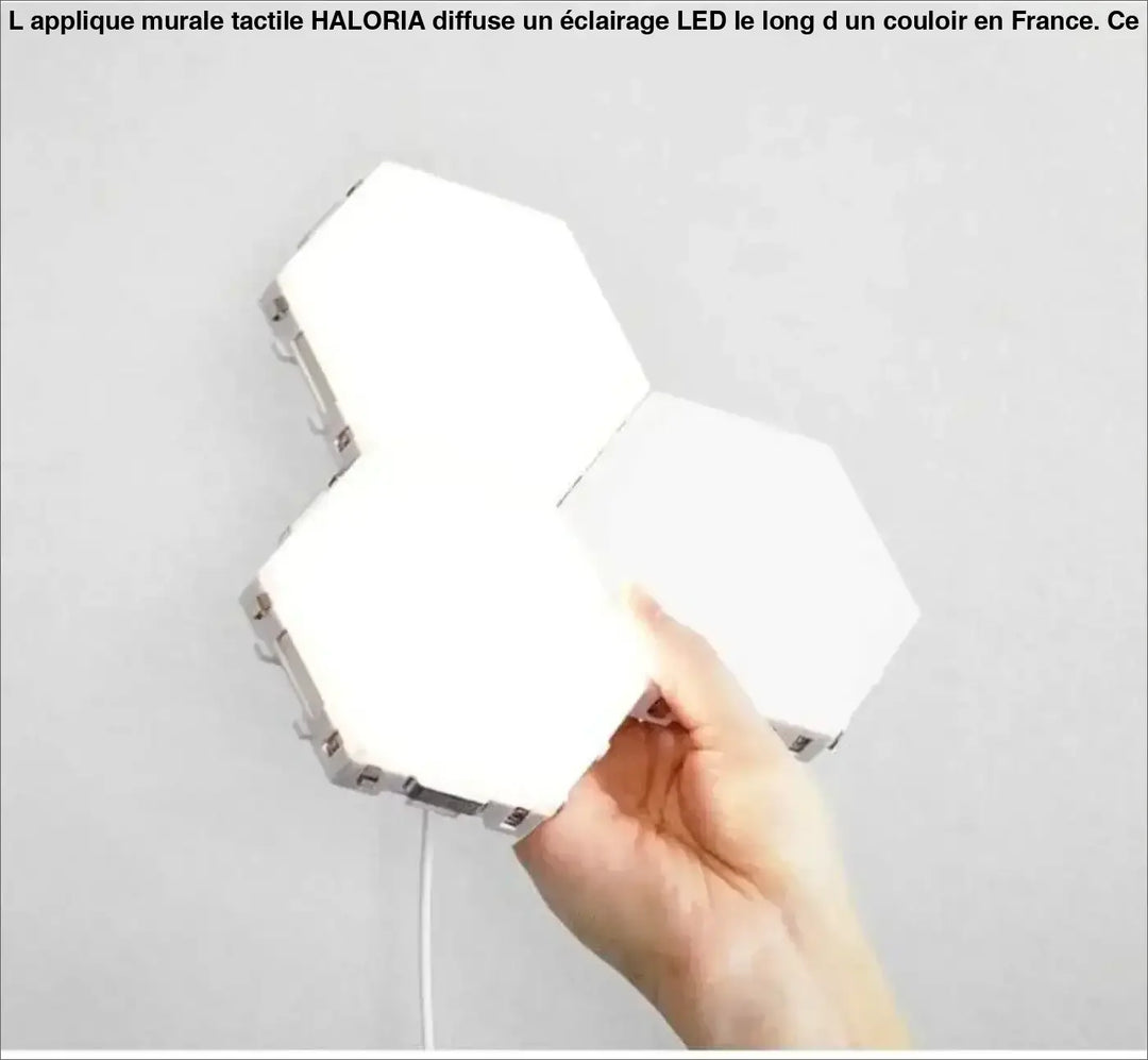 Applique Murale Tactile Design Hexagonal En Acrylique