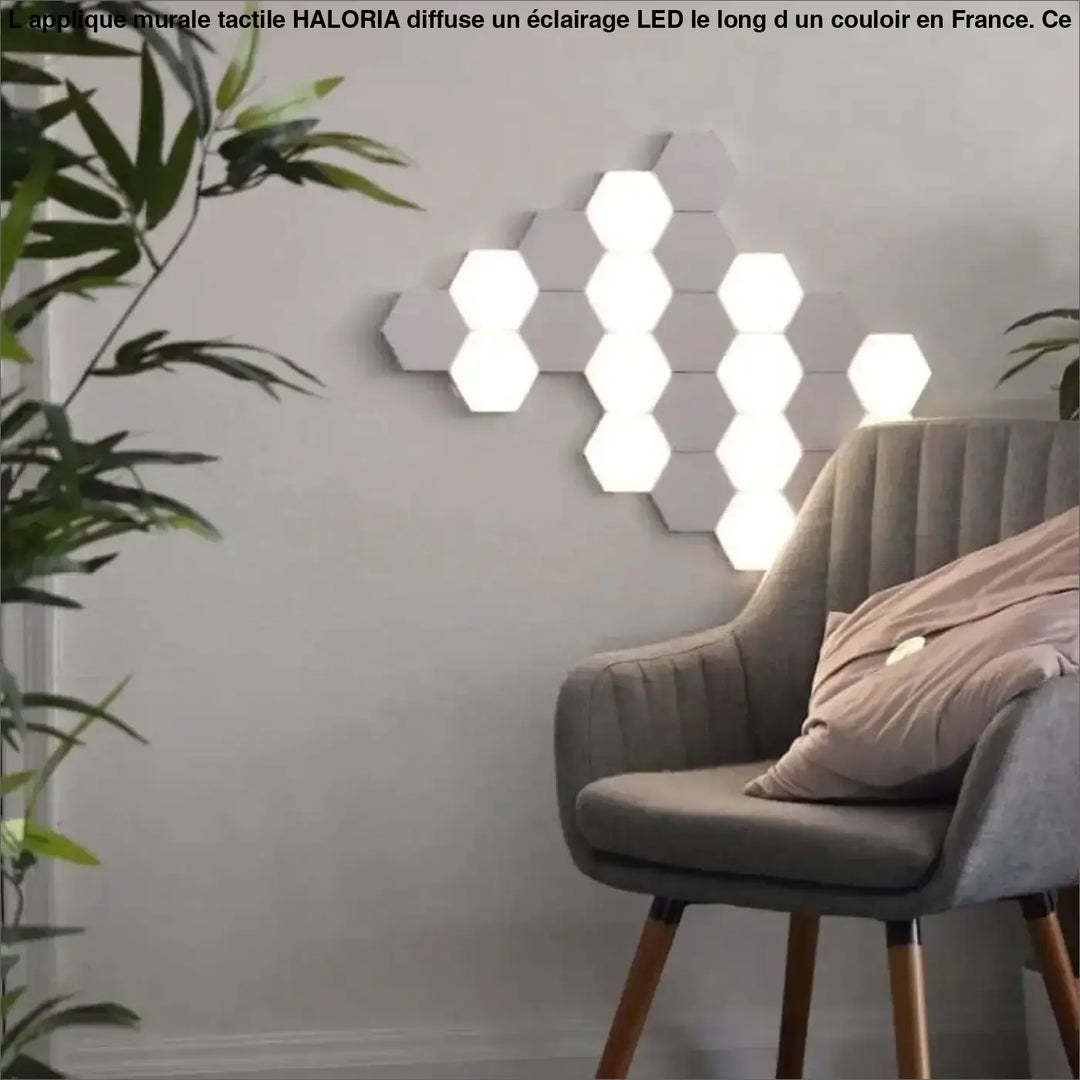 Applique Murale Tactile Design Hexagonal En Acrylique