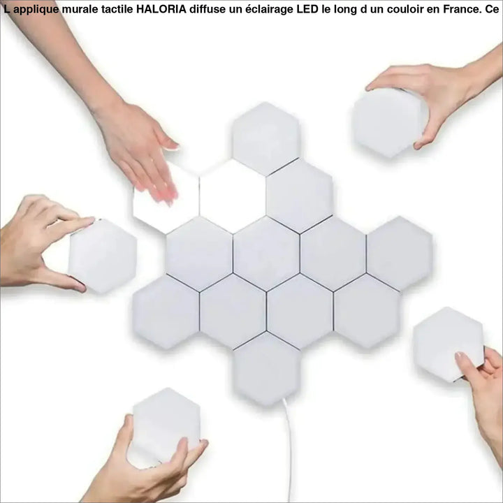 Applique Murale Tactile Design Hexagonal En Acrylique