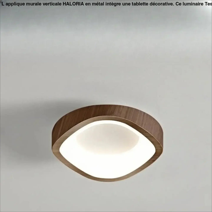 Luminaire plafonnier konja design minimaliste nordique avec cadre en bois grain chaud et panneau blanc pour chambre à coucher méthode d’installation simple