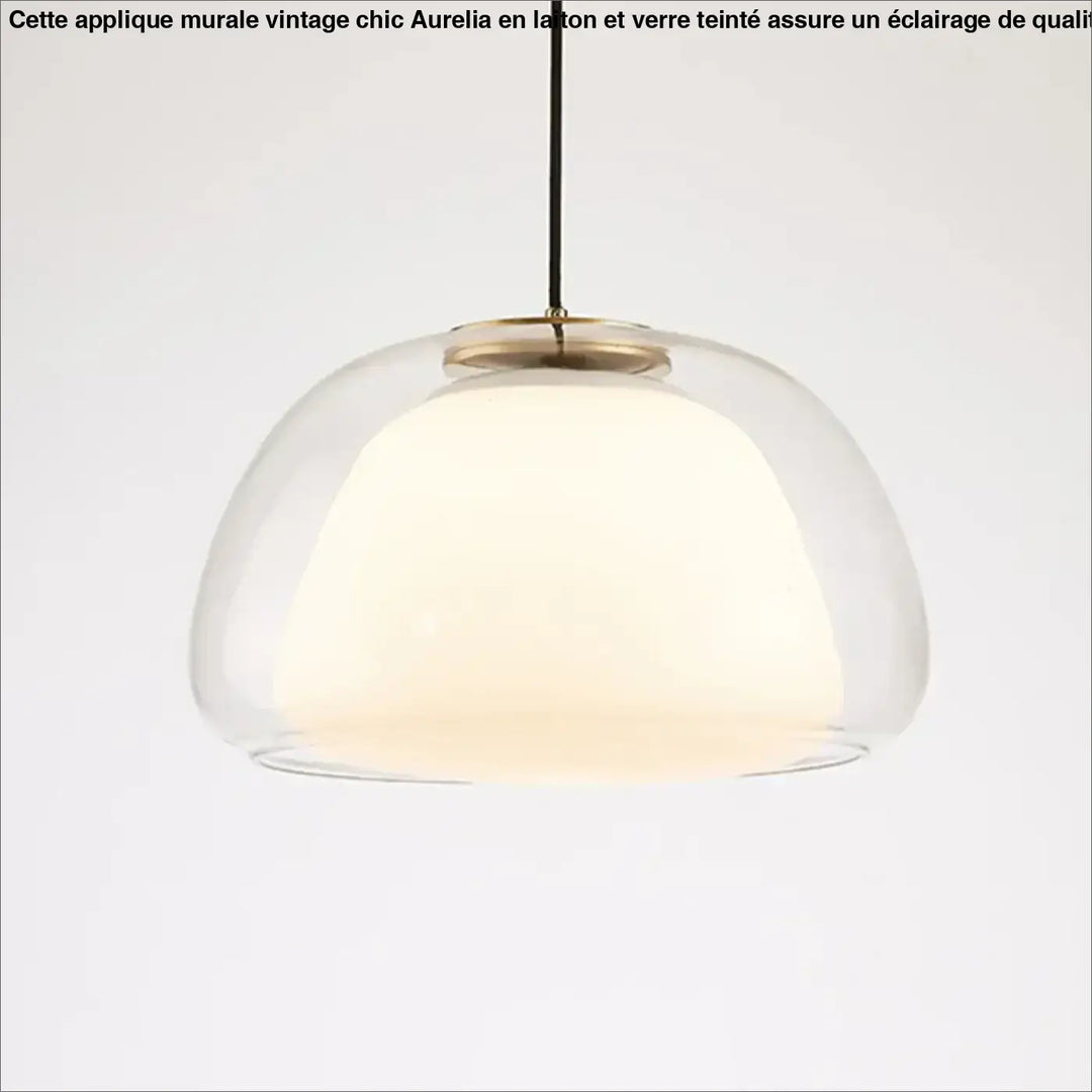 Suspension luminaire contemporaine en verre transparent élégant