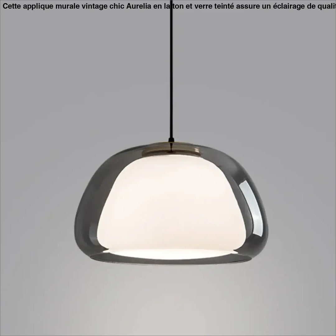 Suspension luminaire contemporaine en verre transparent élégant