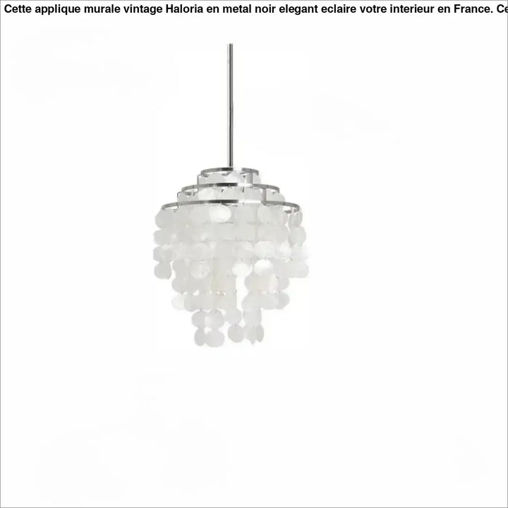 Suspension luminaire capizia blanc en coquillage avec métal chromé et design en cascade élégant suspension luminaire chic