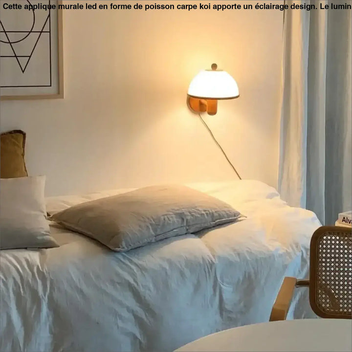 Applique murale standard avec un abat-jour en champignon

