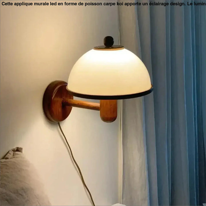 Applique murale standard avec un abat-jour en champignon

