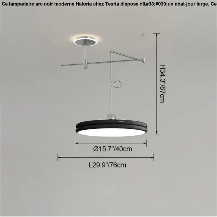 Suspension moderne à bras orientable élégant ambiance