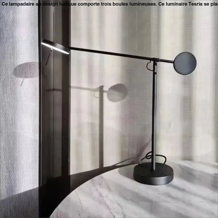 Lampe de chevet Zara en métal noir moderne avec bras ajustable et design minimaliste élégant