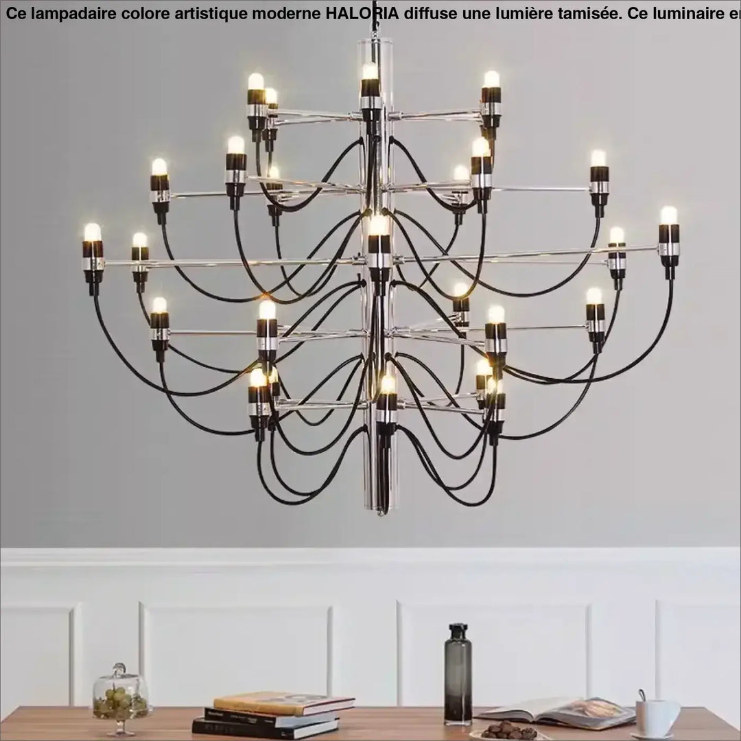 Suspension en métal à multiples ampoules design élégant