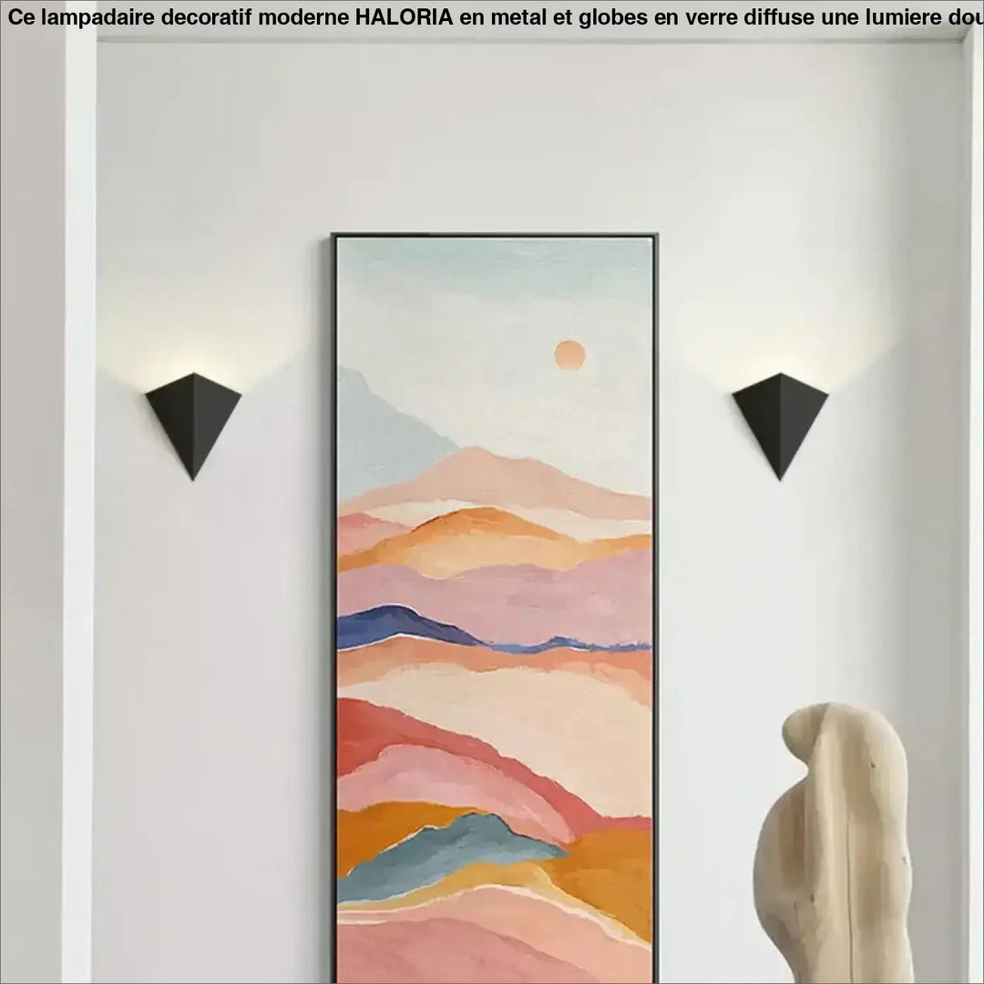 Applique murale design led géométrique effet mural élégant